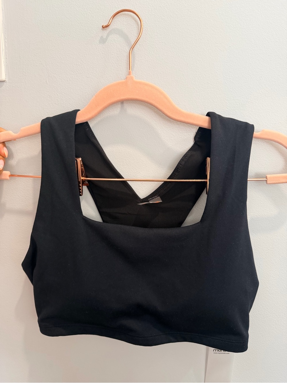 Mono B Black Scoop-Neck Sports Bralette